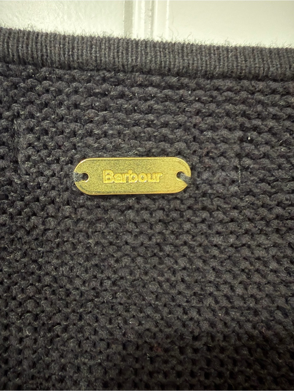 NWOT Barbour Loretta Knit Black Open-Front Lady Jacket with Gold Button Accents - Picture 8 of 9